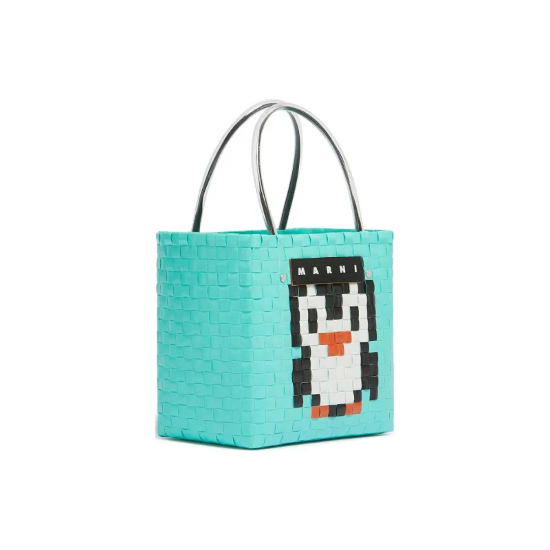 MARNI Polypropylene With Polyvinyl Chloride Tote Bag, Shopping Bag, Handbag Women's Blue-2