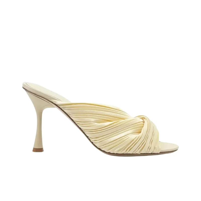 STUDIO AMELIA Slide Slippers 7cm Women's Light Yellow-1