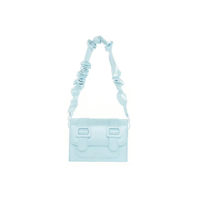 MERIMIES Official Satchel Bag PU Leather Premium Urban Chic Style Shoulder Bag, Crossbody Bag Trumpets Women's Blue-1