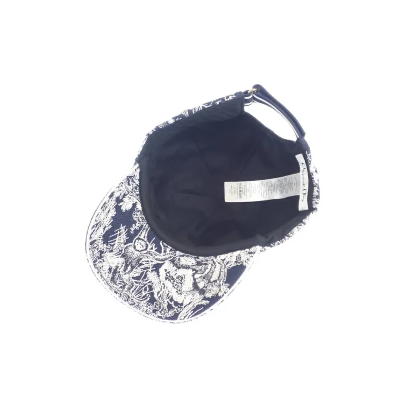 DIOR Cotton Baseball Caps Unisex Marine Blue-6