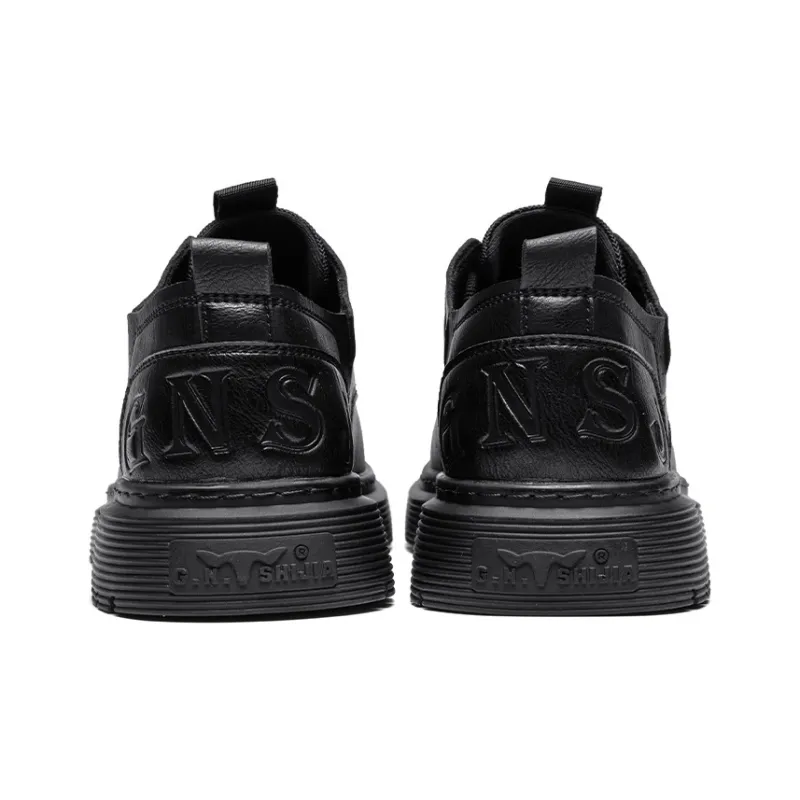G.N.SHIJIA Men's Casual Shoes Men Low Top Black/Red Brown-2
