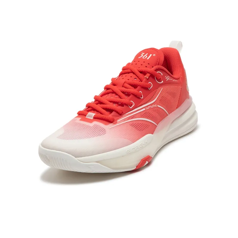 361° DVD 1.5 China Love Cushioning Anti-Slip Wear-Resistant Breathability Low-Top Basketball Shoes Men's White Red-1