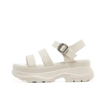 JOSINY Beach Sandals Women's Ecru/Dark Apricot
