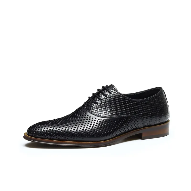 ASTON M.JAZZ Dress Shoes Men Low Top Ecru/Black/Brown-8