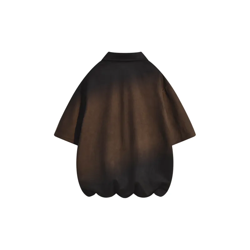 WKPY Suede Lapel Short Sleeved Polo Shirt Unisex-5