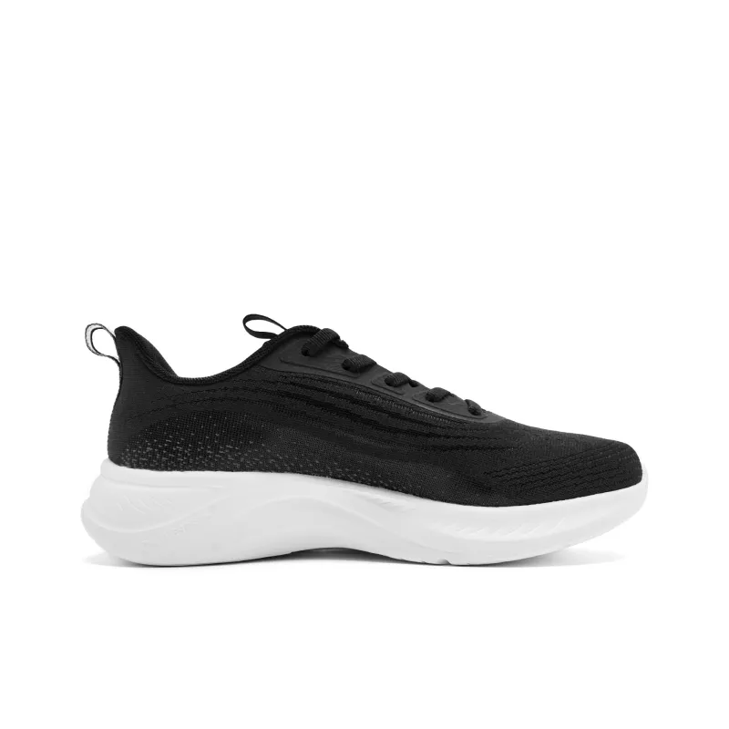 QIAODAN Light LITE Cushioning, Slip Resistant, And Abrasion Resistant Low Top Running Shoes Women's Black White-1