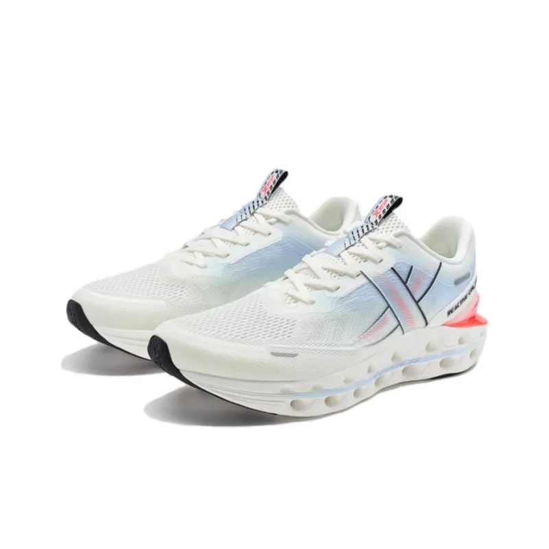 XTEP Cushioning Abrasion Resistant Breathable Low Top Running Shoes Men's White Blue-2