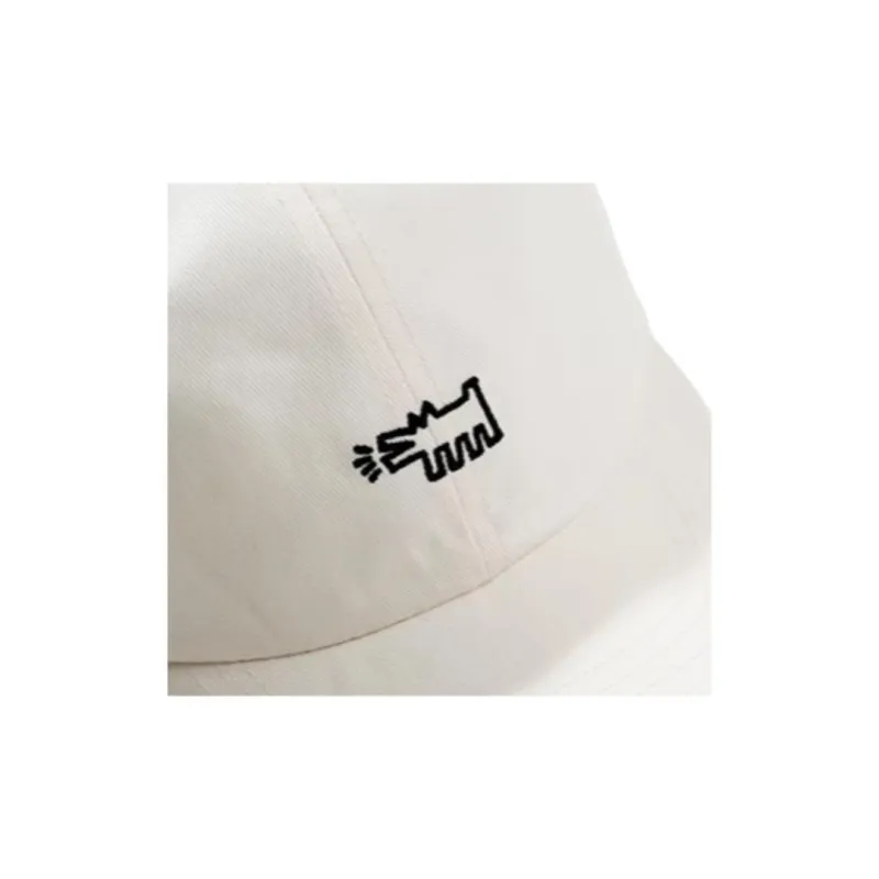 UNIQLO Cotton Baseball Caps Unisex White/Blue-1