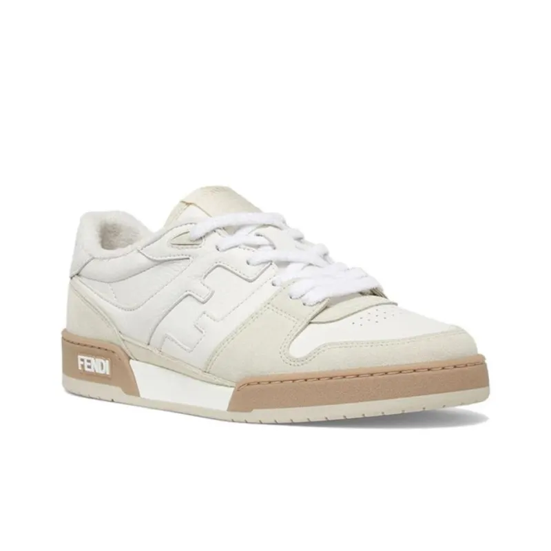 FENDI Match Low Top Suede 'White'-2