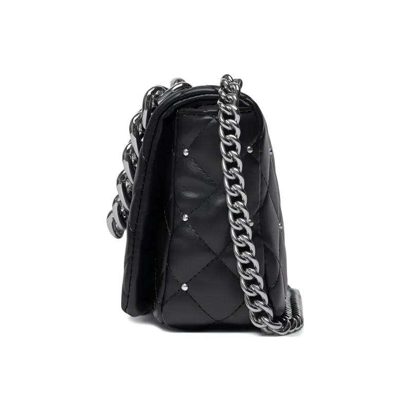 VERSACE JEANS COUTURE Polyester Square Bag, Handbag, Shoulder Bag Women's Black-4