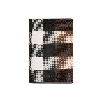 Burberry Leather Card Holder Men's Dark Birch Brown