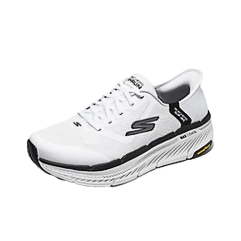 Skechers MEN'S GO Cushioning Anti Slip And Wear Resistant Low Top Running Shoes Men's White Black-2
