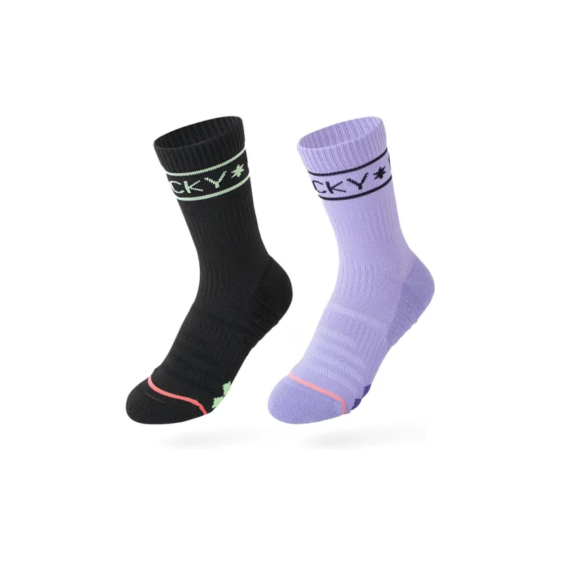 FUGEER Mid Calf Socks Women's 2 Pack-24