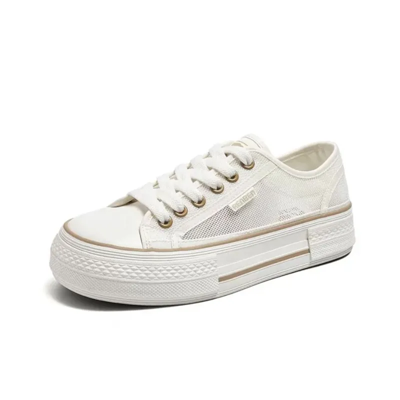 RENBEN Anti-Slip And Wear-Resistant Breathable Low-Top Canvas Shoes Women's Black-1