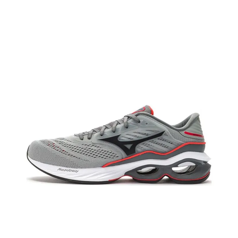 Mizuno Creation 23 Cushioning Anti-Slip And Wear-Resistant Low-Top Carbon Plate Casual Running Shoes Unisex Black Gray-0