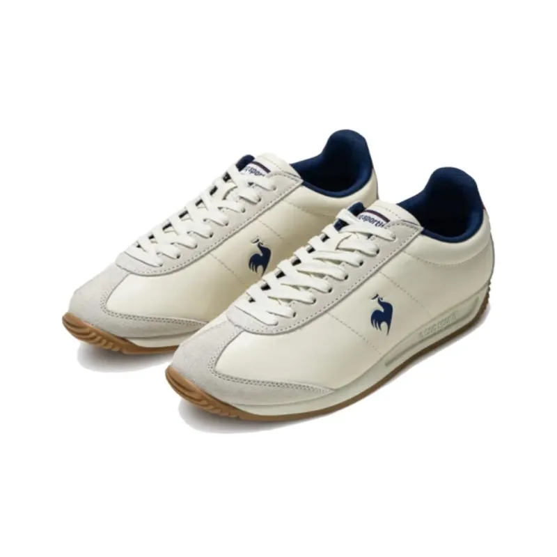 Le Coq Sportif Anti Slip And Wear Resistant Breathable Low Top Casual Shoes Men's Beige Blue Red-3