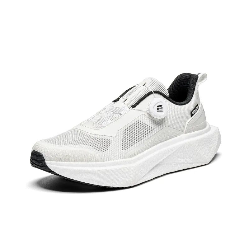 Kappa Cushioned Slip-Resistant Low-Top Running Shoes Unisex Classic White-2