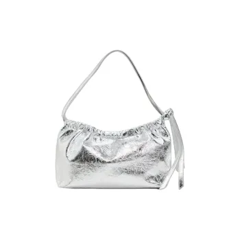 ZARA PU Handbag Shoulder Bag Women's Silver