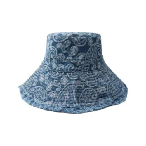 ZARA Cotton Bucket Hats Women's Blue