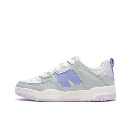 361° Anti-Slip Wear-Resistant Low-Top Skateboard Shoes Women's Gray Purple