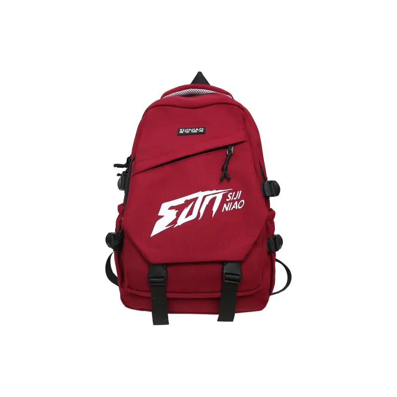 DCLOUD Nylon Backpack Unisex Black/Red/Gray/White/Blue-3