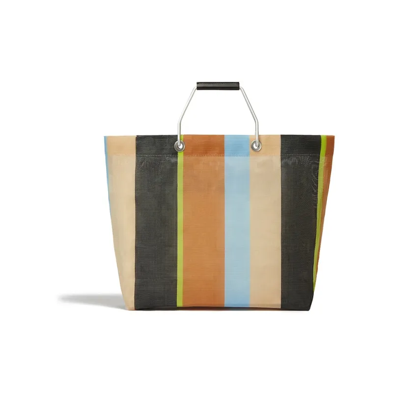 MARNI Polyamide Tote Bag Shopping Bag Handbag Medium Size Women's Multicolor & Brown-2