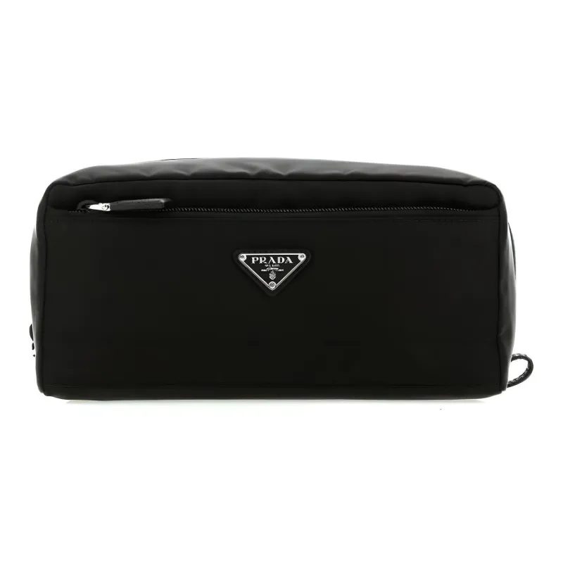 PRADA Nylon Makeup Bag Men's Black-0