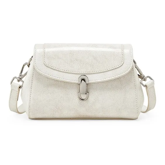 Teenmix Cow Leather With Synthetic Leather Underarm Shoulder Bag, Crossbody Bag Trumpets Women's Black/White/Khaki-17