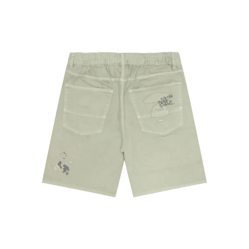 Aape Paint splatter Denim Shorts-1