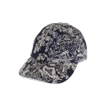 DIOR Cotton Baseball Caps Unisex Marine Blue