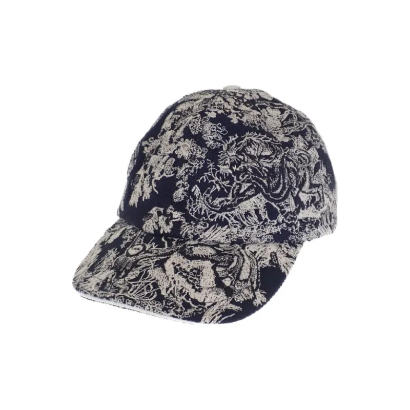 DIOR Cotton Baseball Caps Unisex Marine Blue-0