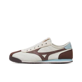 YONGPUKAFEI x Mizuno LG 60S Slip Resistant, Breathable, Lightweight Low Top Casual Shoes Unisex Ecru Coffee