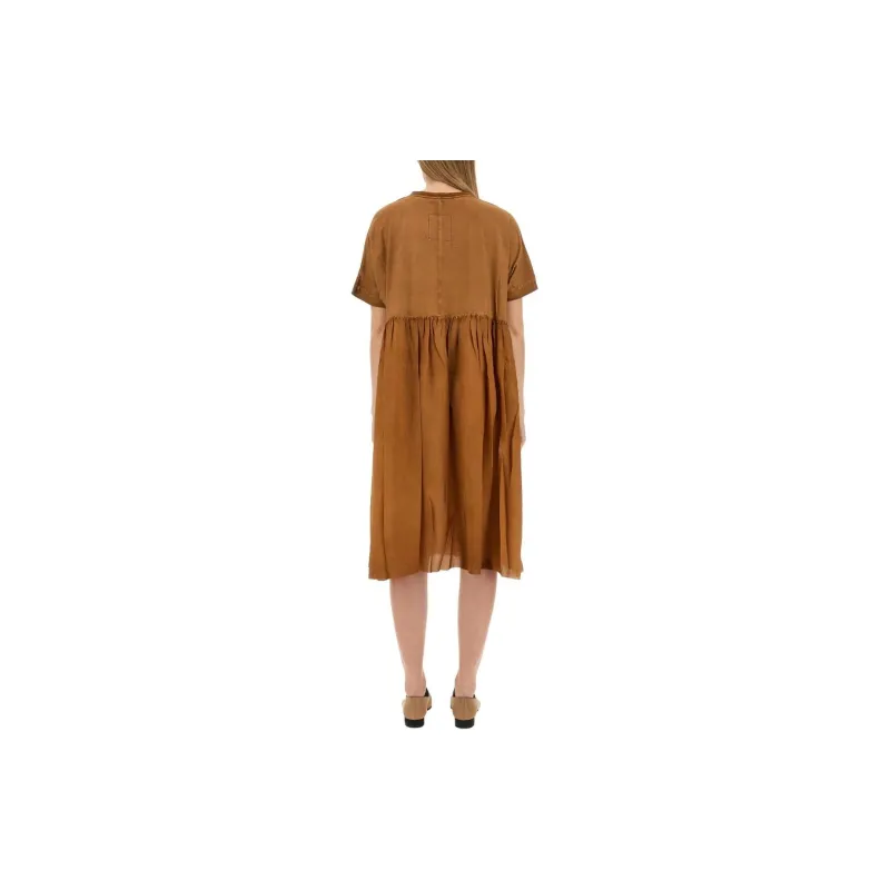 UMA WANG Short Sleeved Dress Women's Brown-1