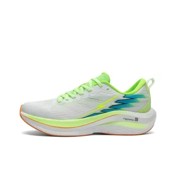 LPMX Cushioned Slip-Resistant Breathable Lightweight Low-Top Training Running Shoes Men's White Green