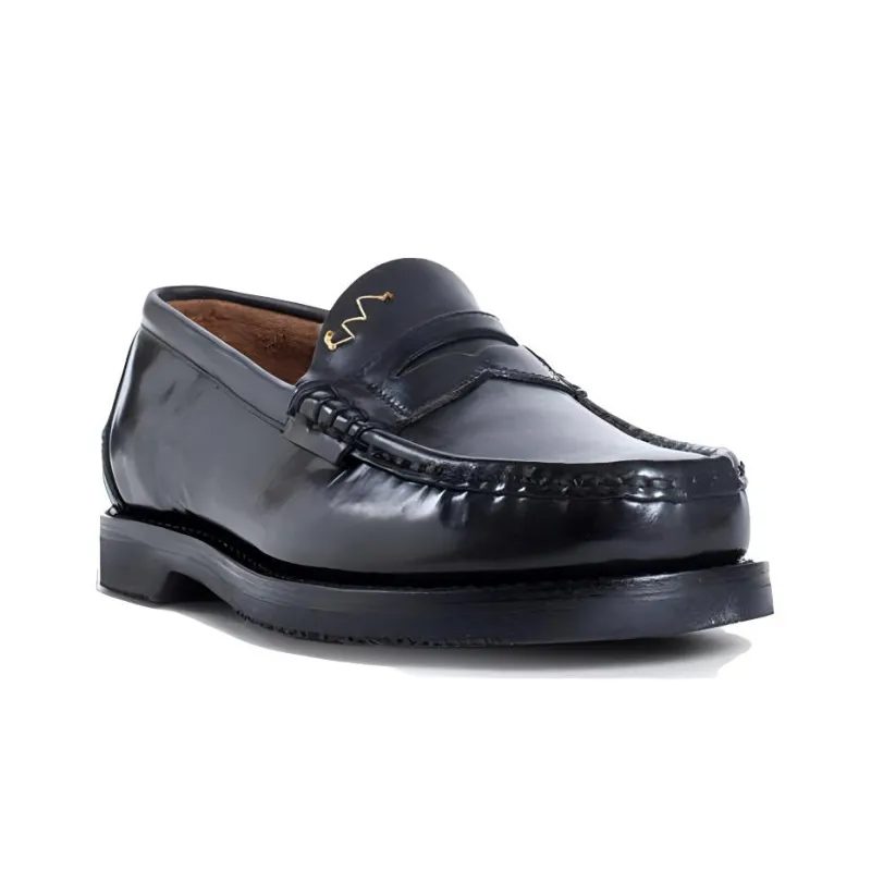 Visvim Fabro Folk Loafers Men's Black-3