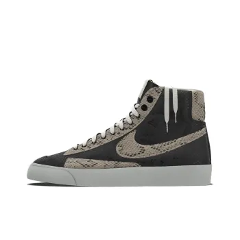 Nike Blazer Slip-Resistant Cushioning Wear-Resistant High-Top Skateboard Shoes Unisex Black Gray Color