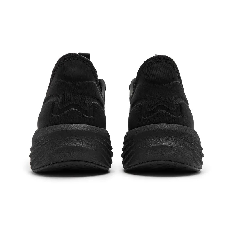 QIAODAN Cushioning Anti Slip And Wear Resistant Low Top Running Shoes Men's Black Silver-5