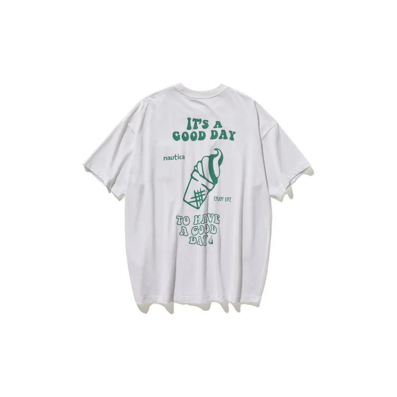 Nautica White Sail T Shirt Unisex-1