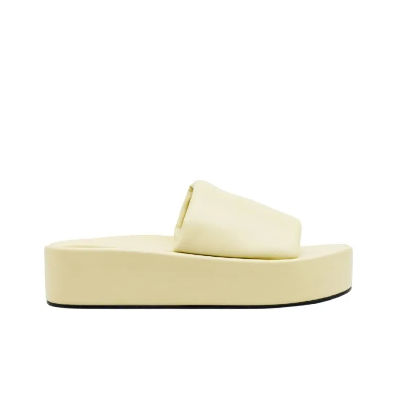 STAND STUDIO Slide Slippers Women's Light Green-1