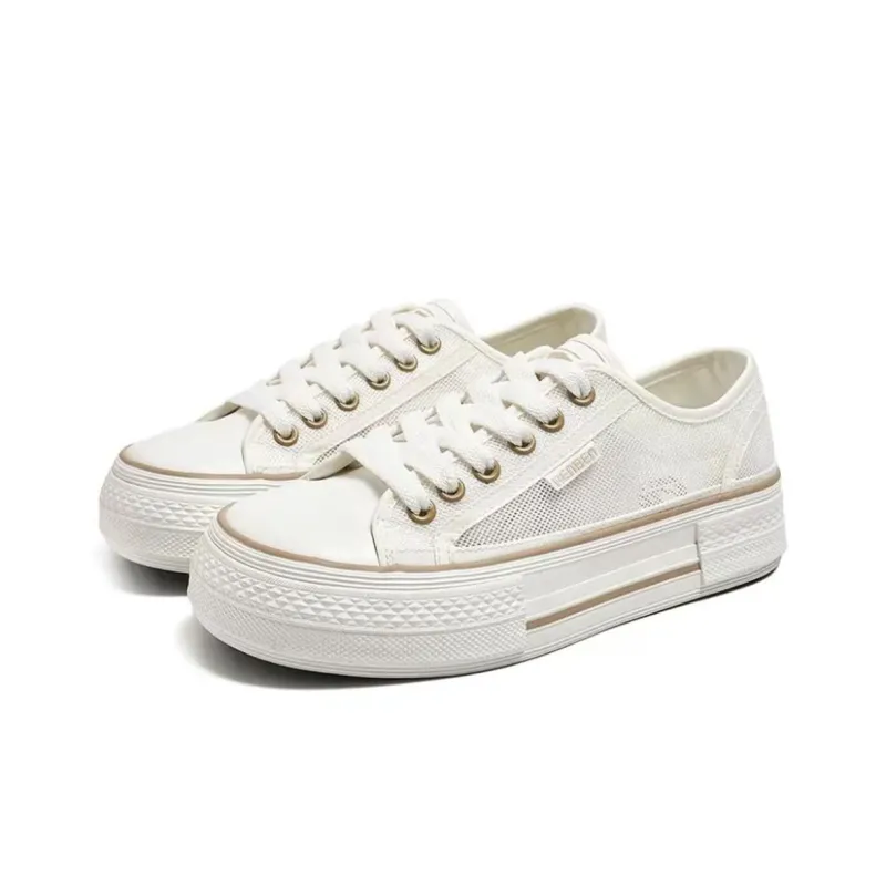 RENBEN Anti-Slip And Wear-Resistant Breathable Low-Top Canvas Shoes Women's Black-2