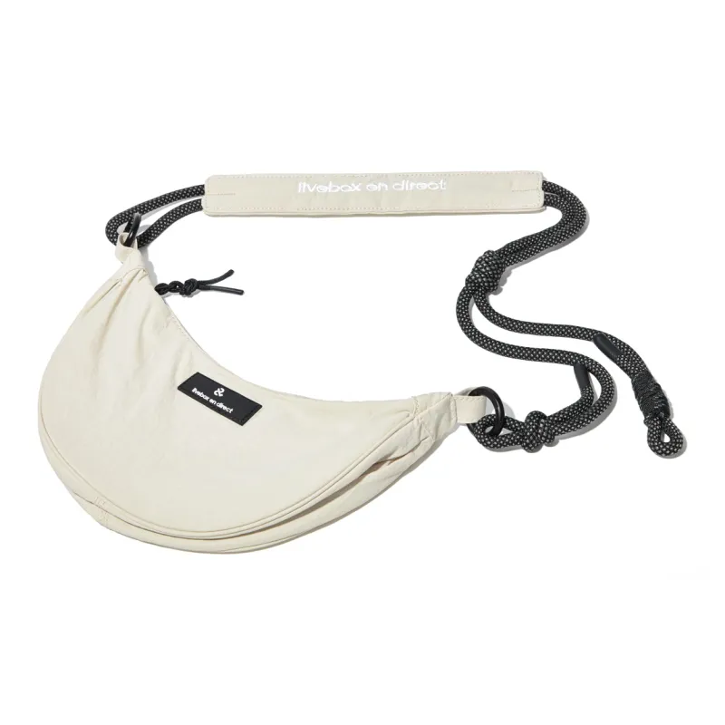 LIVEBOX EN DIRECT Nylon Dumpling Bag, Shoulder Bag, Crossbody Bag Tubas Unisex Black/Khaki-3