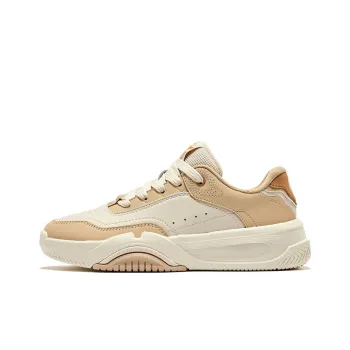 Erke Caramel Latte 2 Anti Slip Wear Resistant Low Top Skateboard Shoes Women's Egg Cream Gray Oat