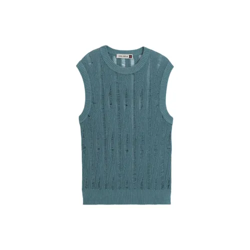 ZARA Tank Tops Men Light Blue