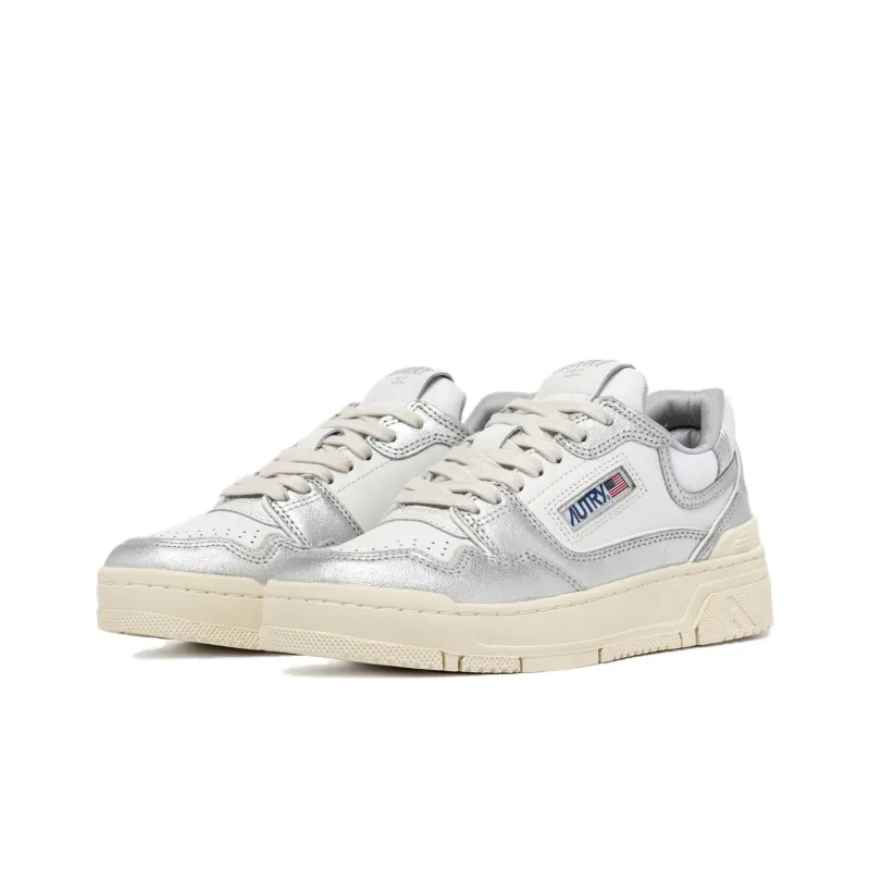 AUTRY Anti Slip Wear Resistant Low Top Skateboard Shoes Women's Silver-2