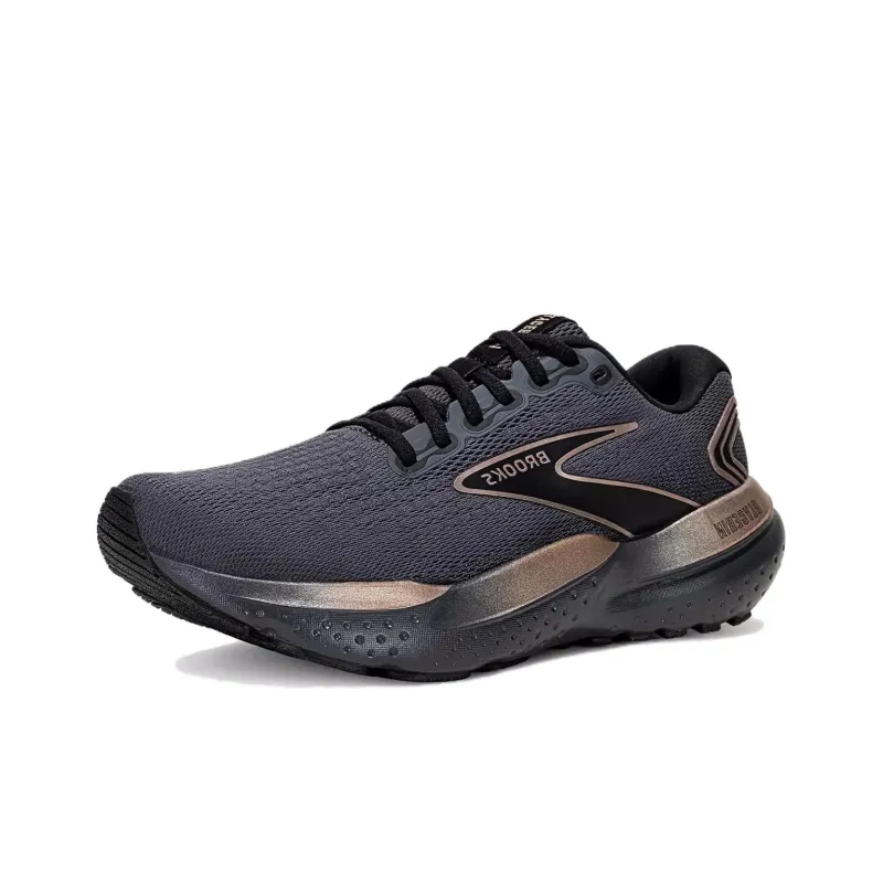 Brooks Cushioning, Slip Resistant, And Abrasion Resistant Low Top Long Distance Running Shoes Unisex Black-2