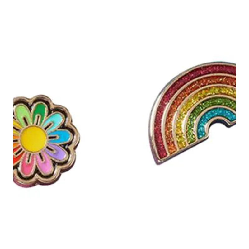 Crocs Acrylic Shoe Accessories Unisex Rainbow-2
