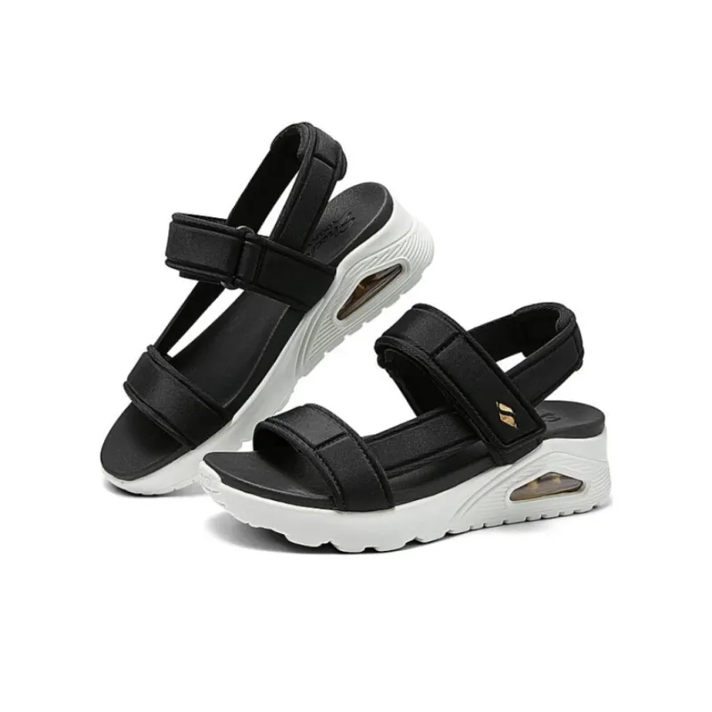 Skechers Uno Strap Sandals Women's Black White-3