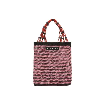 MARNI Natural Fiber Tote Bag, Shopping Bag, Handbag Women's Pink