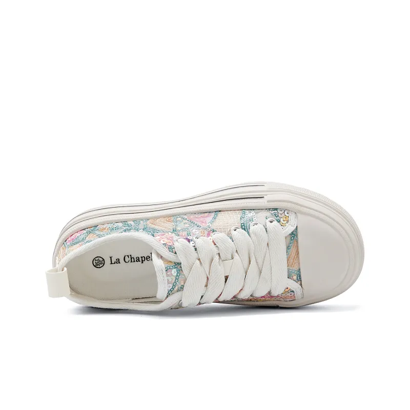 La Chapelle Anti-Slip And Wear-Resistant Height Increasing Low-Top Skateboard Shoes Women's-7