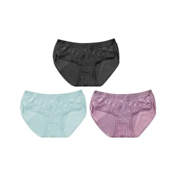 Flowers In Water Underpants Women's 3 Pack